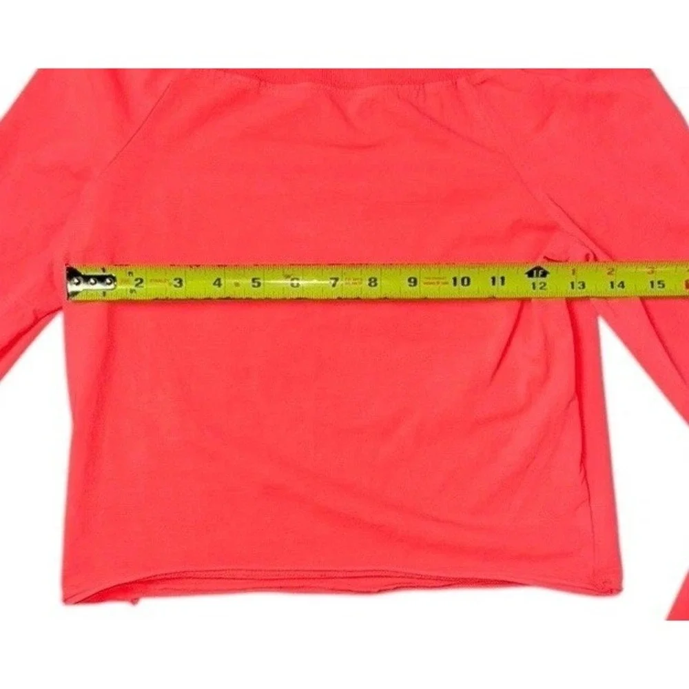 Free People Movement Hot Shot Easy Long Sleeve Set Neon‎ Coral (Top S/Shorts M)